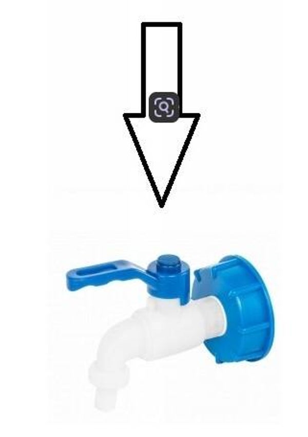 Kran z nakrętką Bradas IBCS60-KS1212