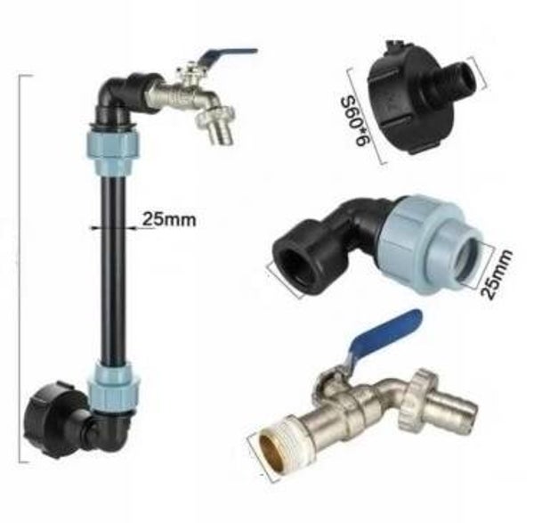 Zestaw 3/4 cala do Małzera Paletopojemnika Wkładu Beczki IBC DPPL
