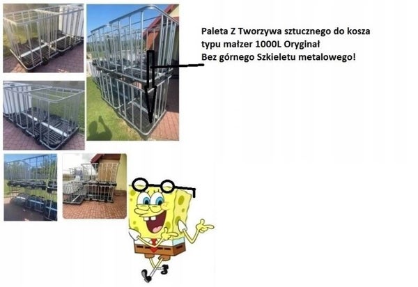 Paleta do Pojemnik 1000L IBC Wkład Zbiornik Mauzer Plastik,Metal,drewno