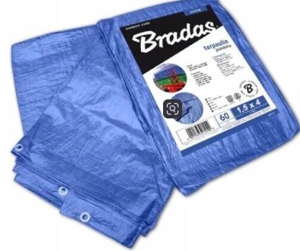 Bradas Plandeka 60 g/m2 1,5 x 4m oczkowana