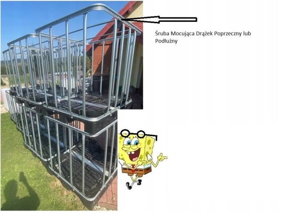 Śruba Do Uchwytu Mocującego Pałąk Krótki lub długi IBC Zbiornik DPPL Mauzer