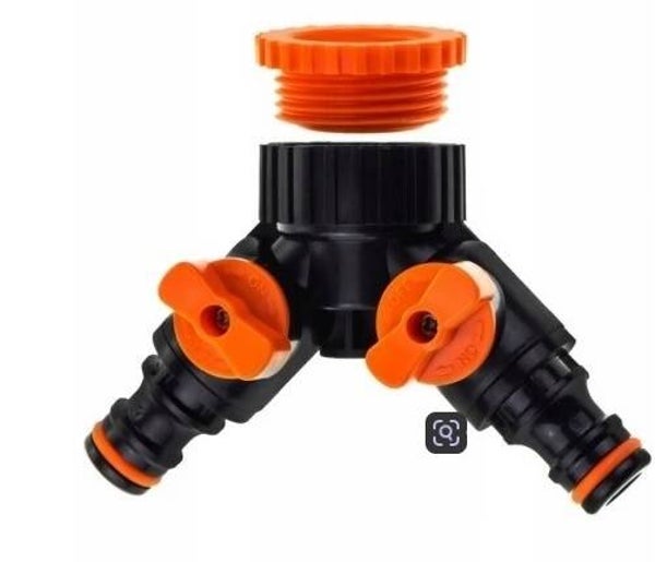 ZŁĄCZKA 3/4 TRÓJNIK Z ZAWORAMI ROZDZIELACZ NA KRAN z Adapterem 1; 1/2; 3/4