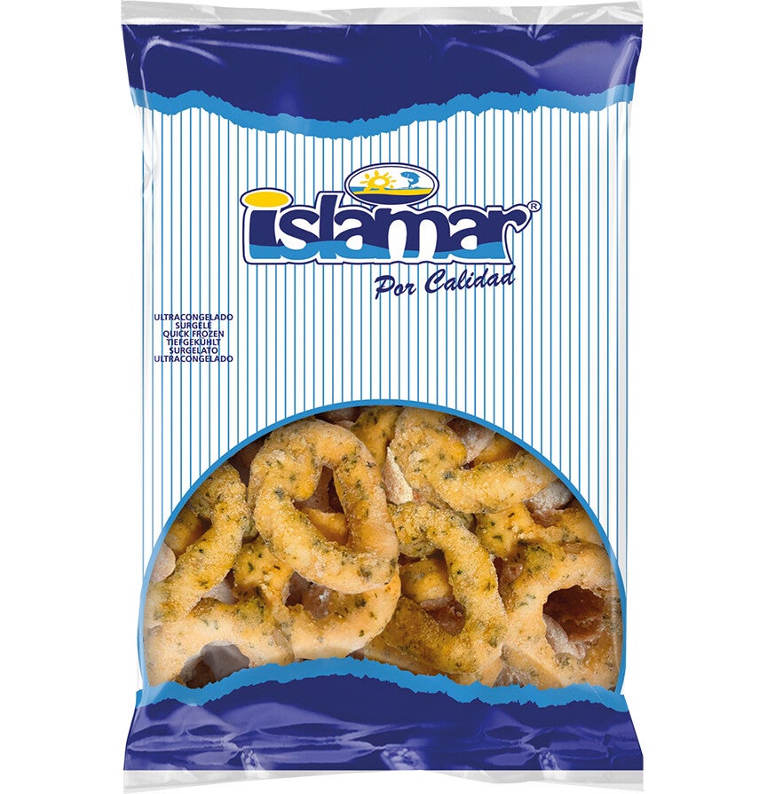 Inktvisringen gepaneerd met knoflook Art: 7149