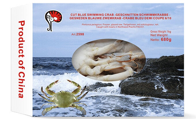 Chinese Blauwe Krab Gesneden 6/10 – AAA-kwaliteit (Art: 2598)