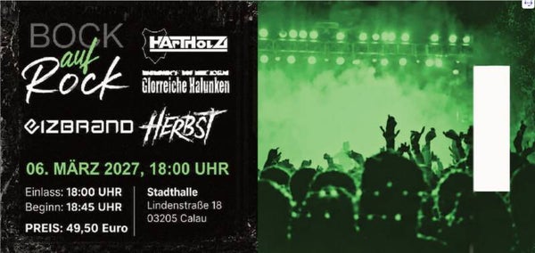 Bock auf Rock Konzert Ticket