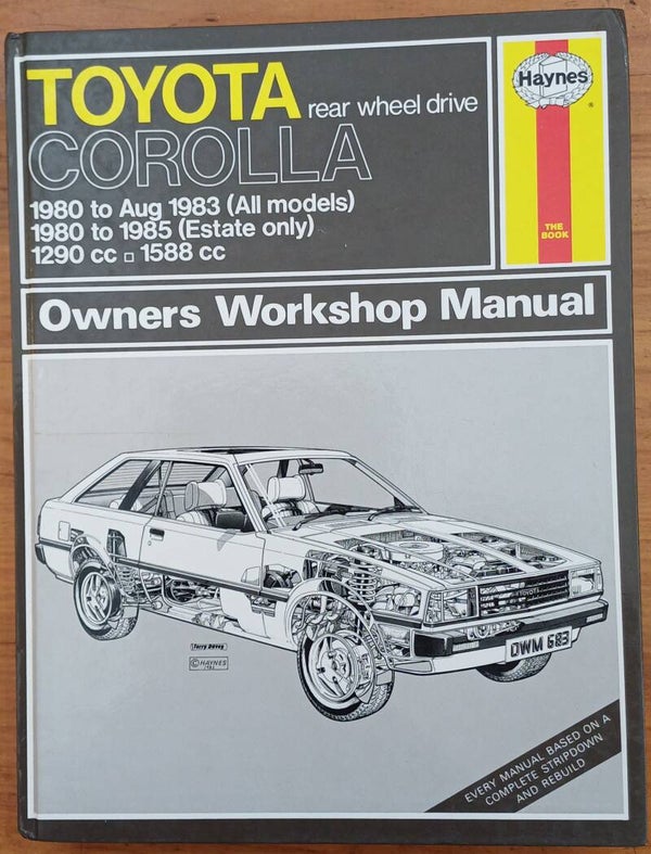 Haynes Owners Workshop Manual Toyota Corolla rear wheel drive