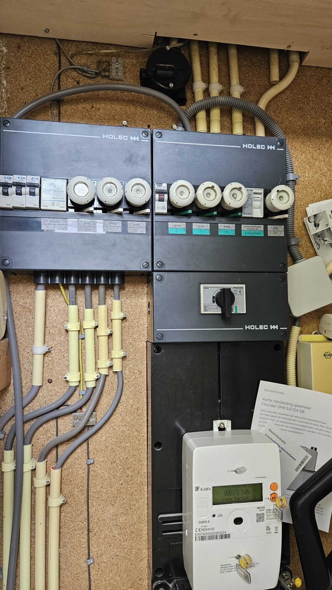 Oude groepenkast vervangen door elektricien in Didam