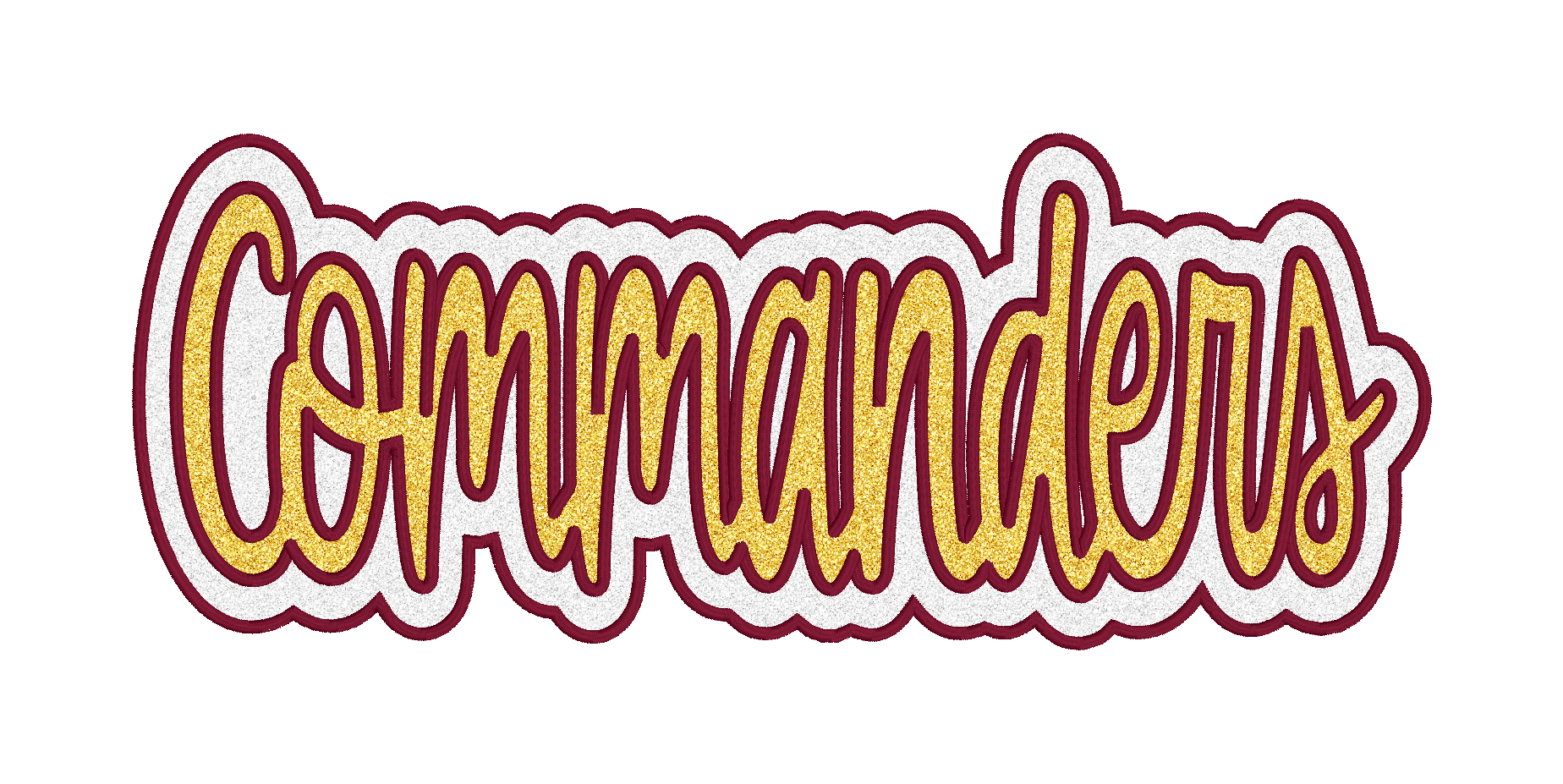 COMMANDERS-Double Layer Applique