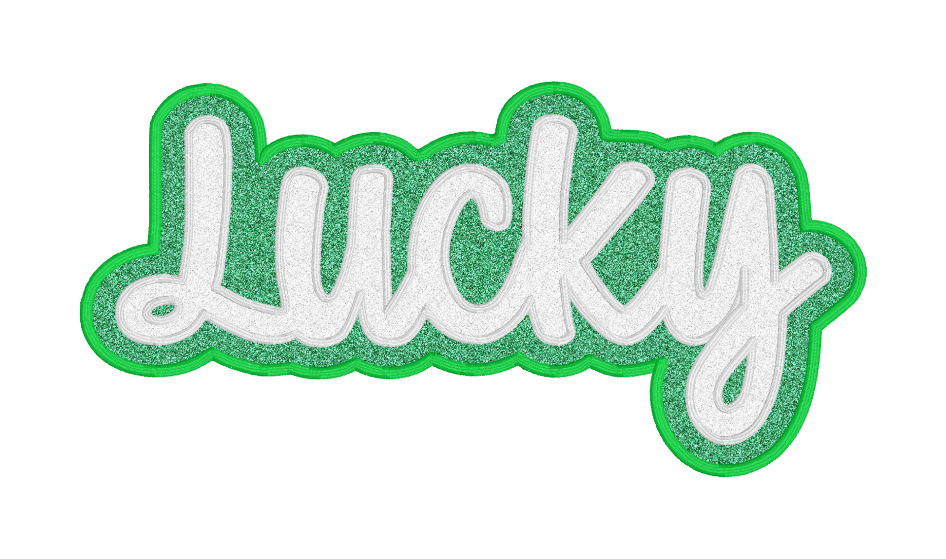 LUCKY-Double Layer Applique-satin