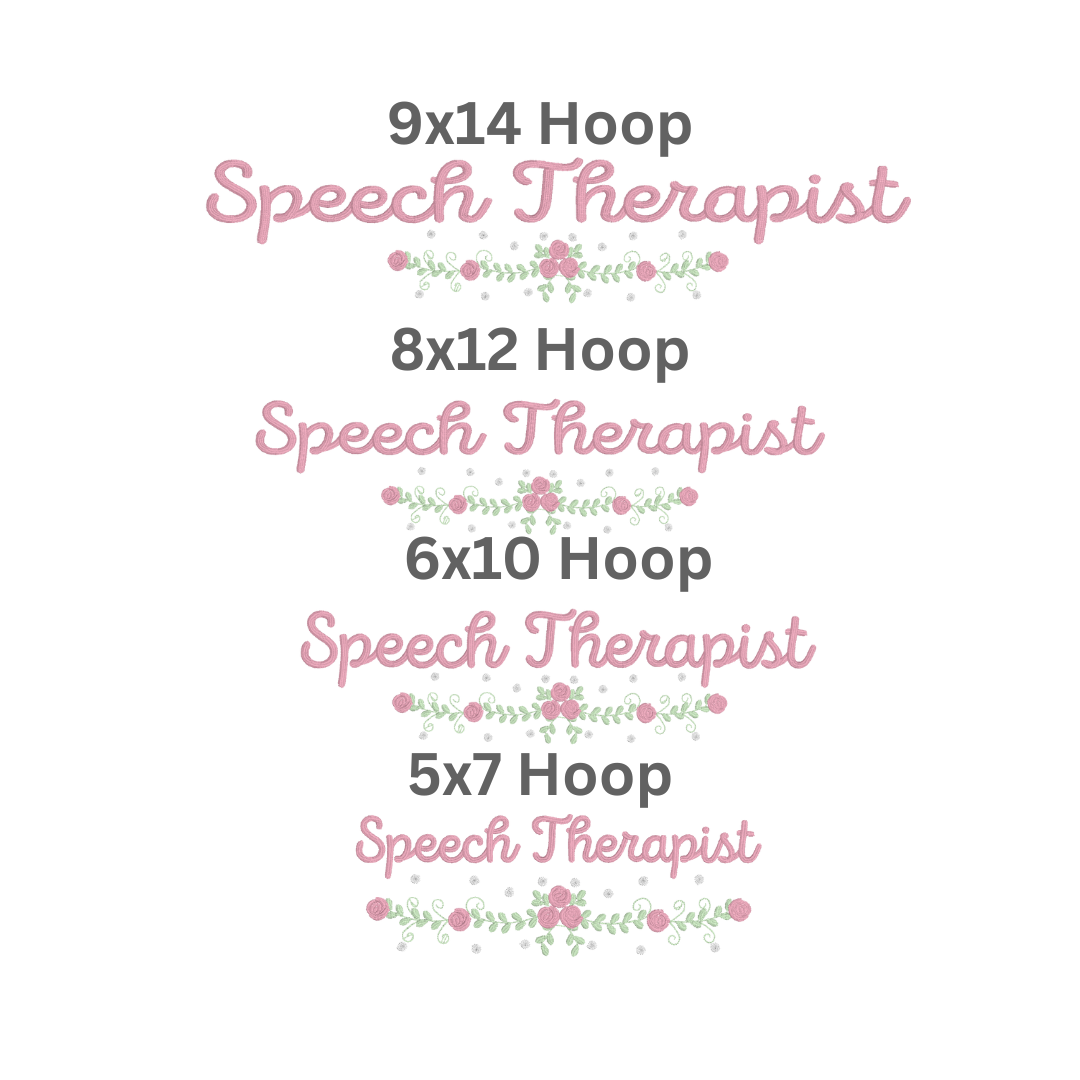 Speech Therapist-Floral Banner Script Font Design