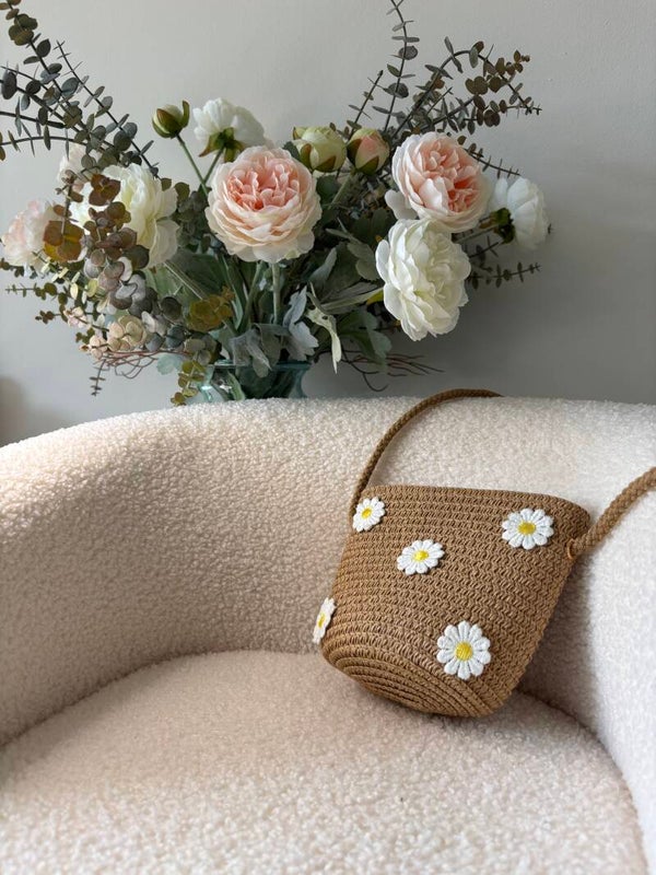 Meisjes tas met madeliefjes