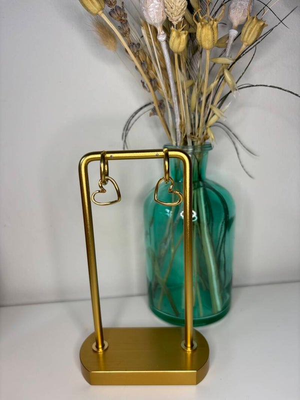 RVS ringetjes met hartjes hanger