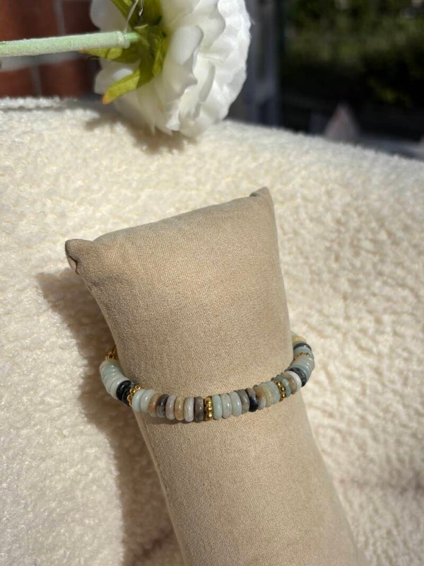 Armband met amazoniet natuursteen kralen
