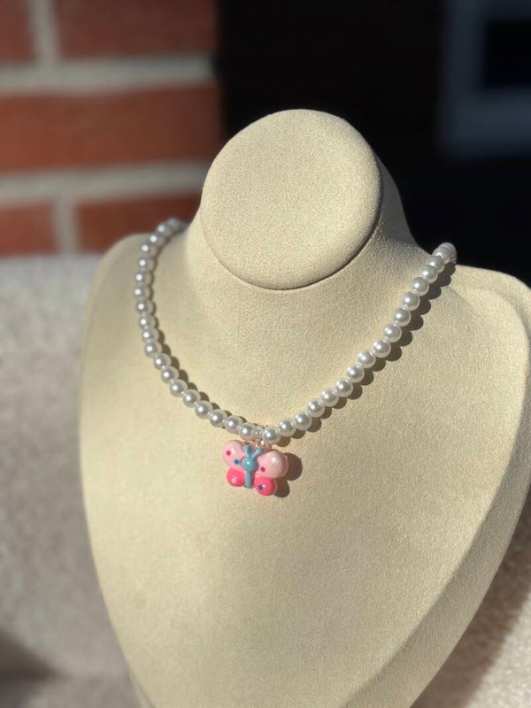 Kinderketting met vlinderhanger - Elastiek