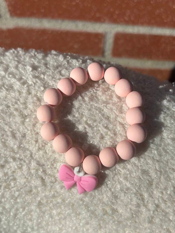 Kinderarmband pink bow