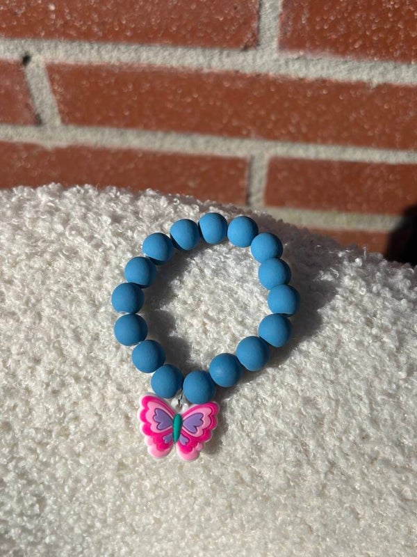 Kinderarmband blue butterfly