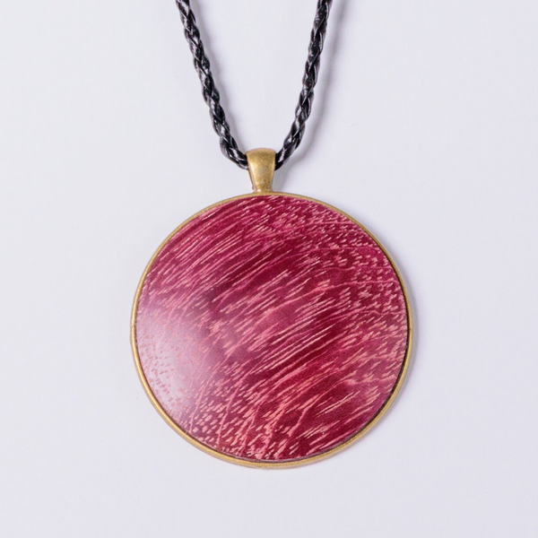 Hanger 1417 Bronskleurig & Purperharthout. Plm 50 mm.