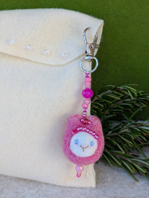 Bijou de sac en laine feutrée - Oursons