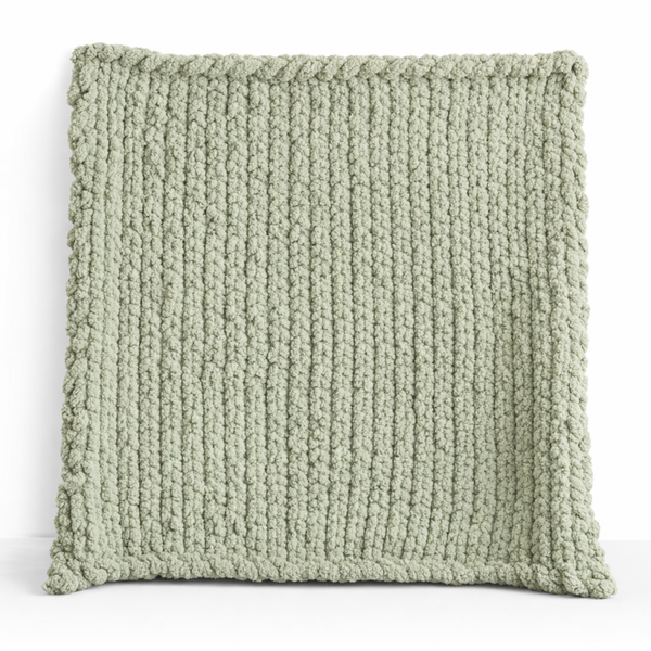 Sage Green Chunky Hand Knitted Baby Blanket