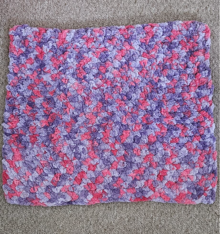 Soft variegated Purple and Pink Baby Blanket