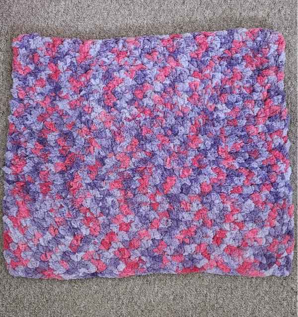 Soft variegated Purple and Pink Baby Blanket