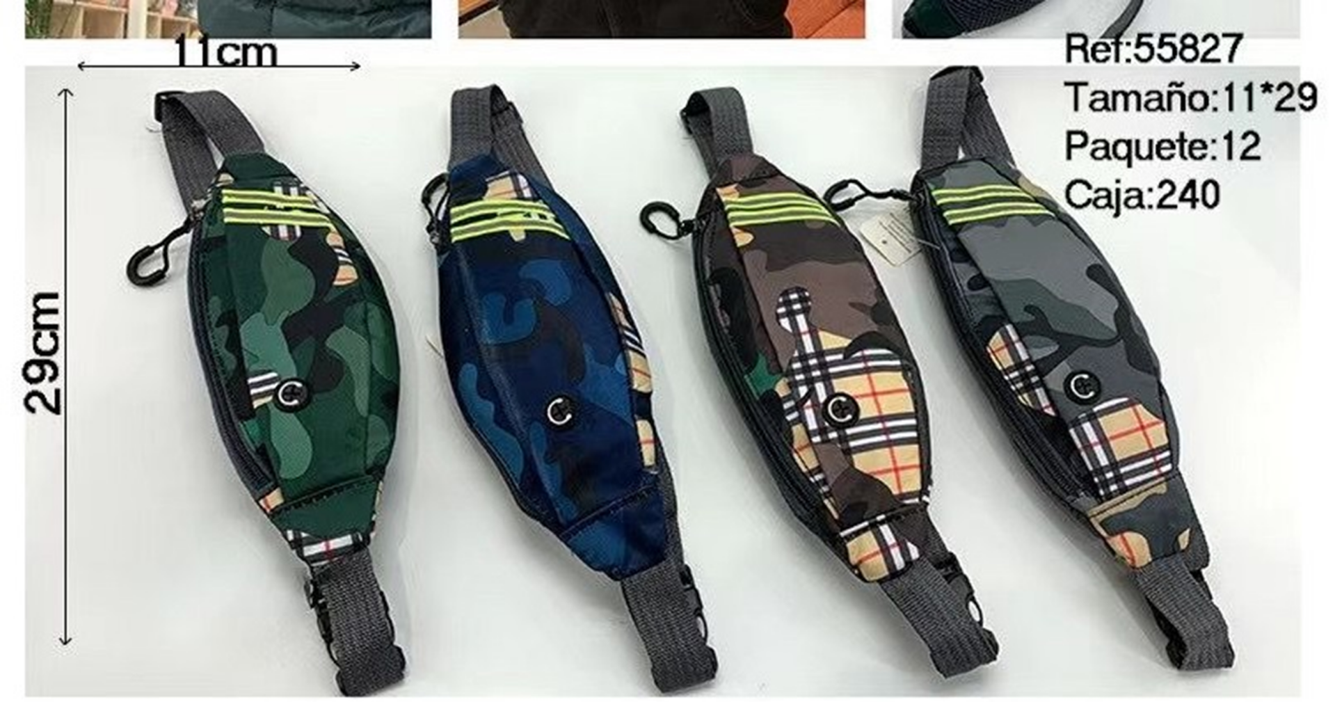 RIÑONERA TELA CAMUFLAJE FINA
