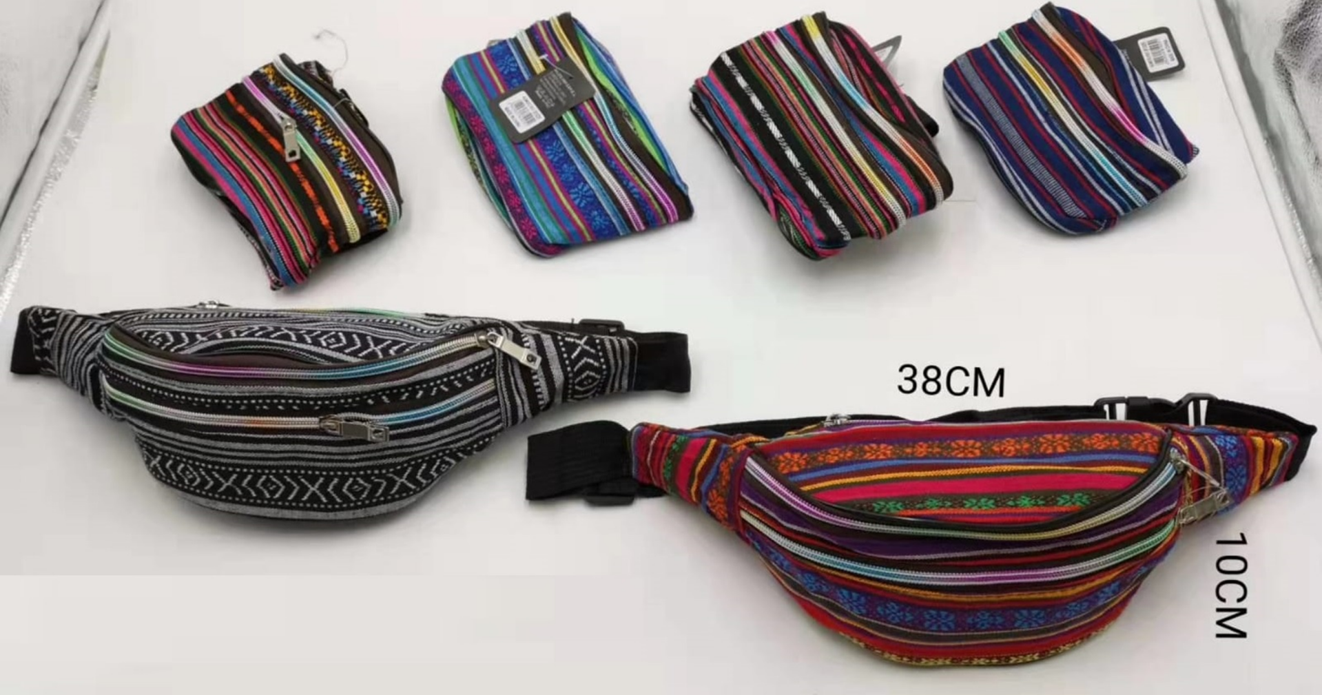 RIÑONERA TELA ETNICA COLORES