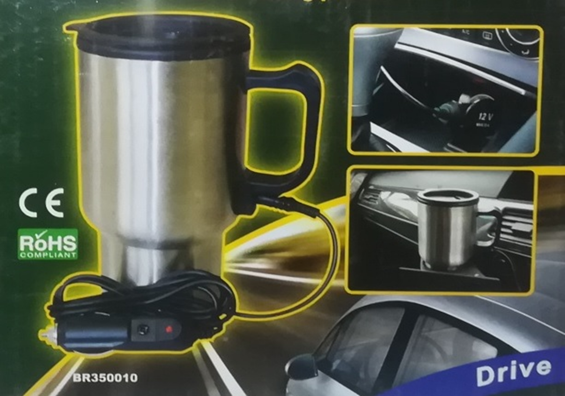 TAZA INOXIDABLE TERMICA 12V COCHE