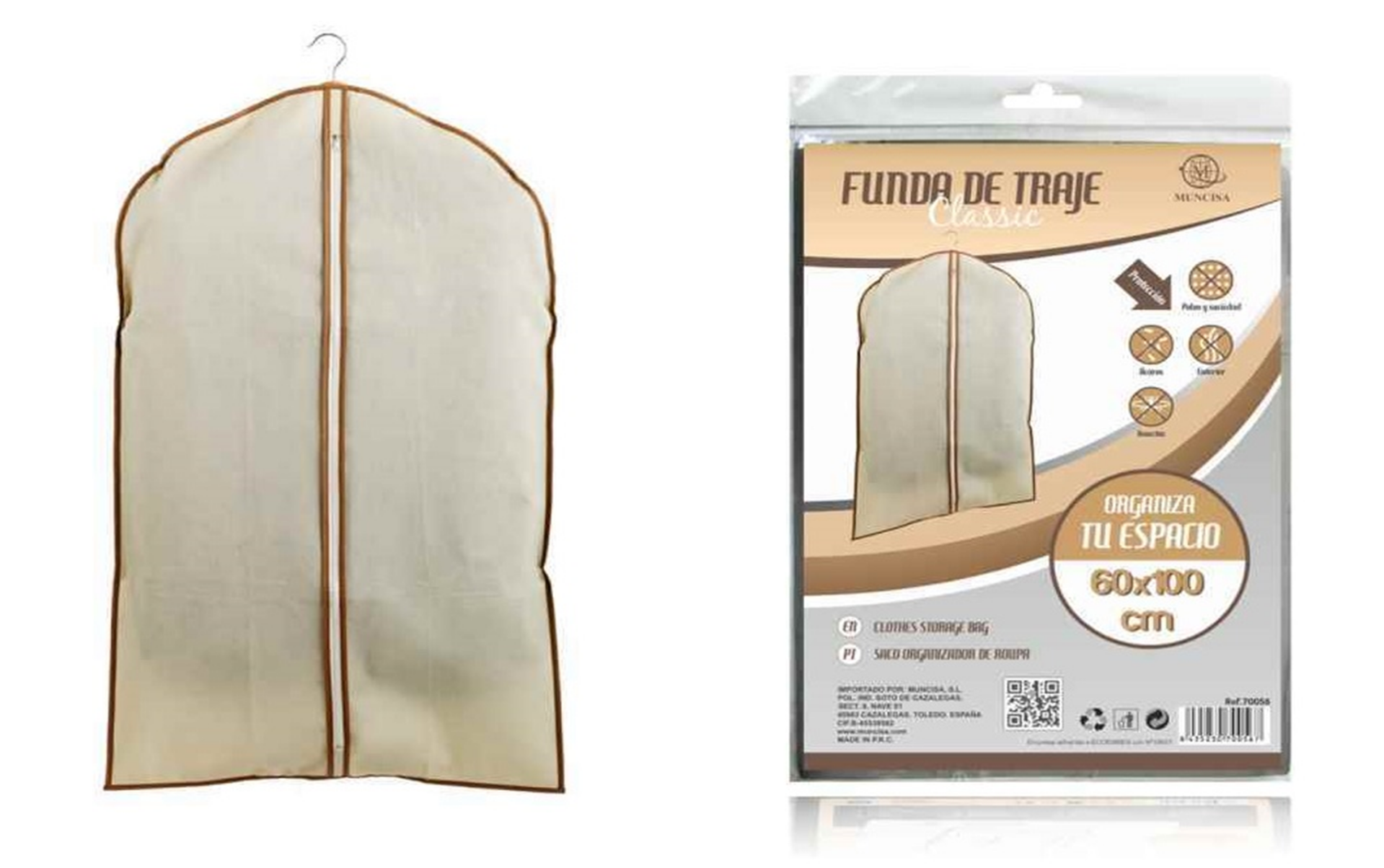 FUNDA TRAJE CON CREMALLERA