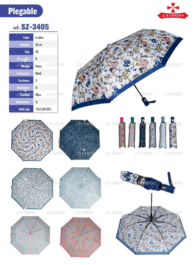 PARAGUAS SRA. PLEGABLE ESTAMPADO