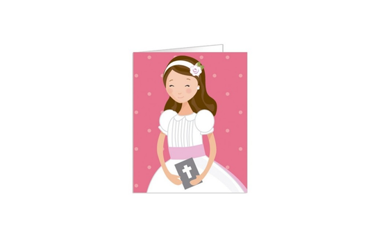 ETIQUETAS IMPRIMIBLES COMUNION NIÑA 90ud