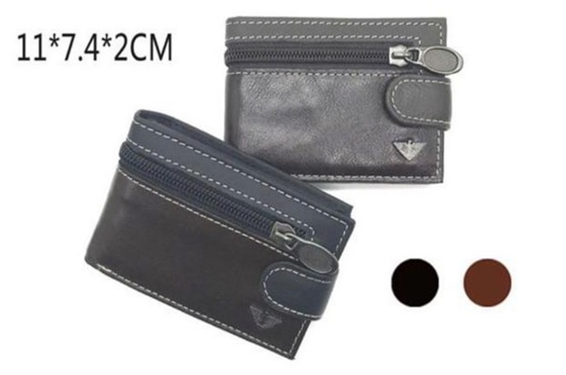 CARTERA JUVENIL CUERO EN CAJA 11x8cm
