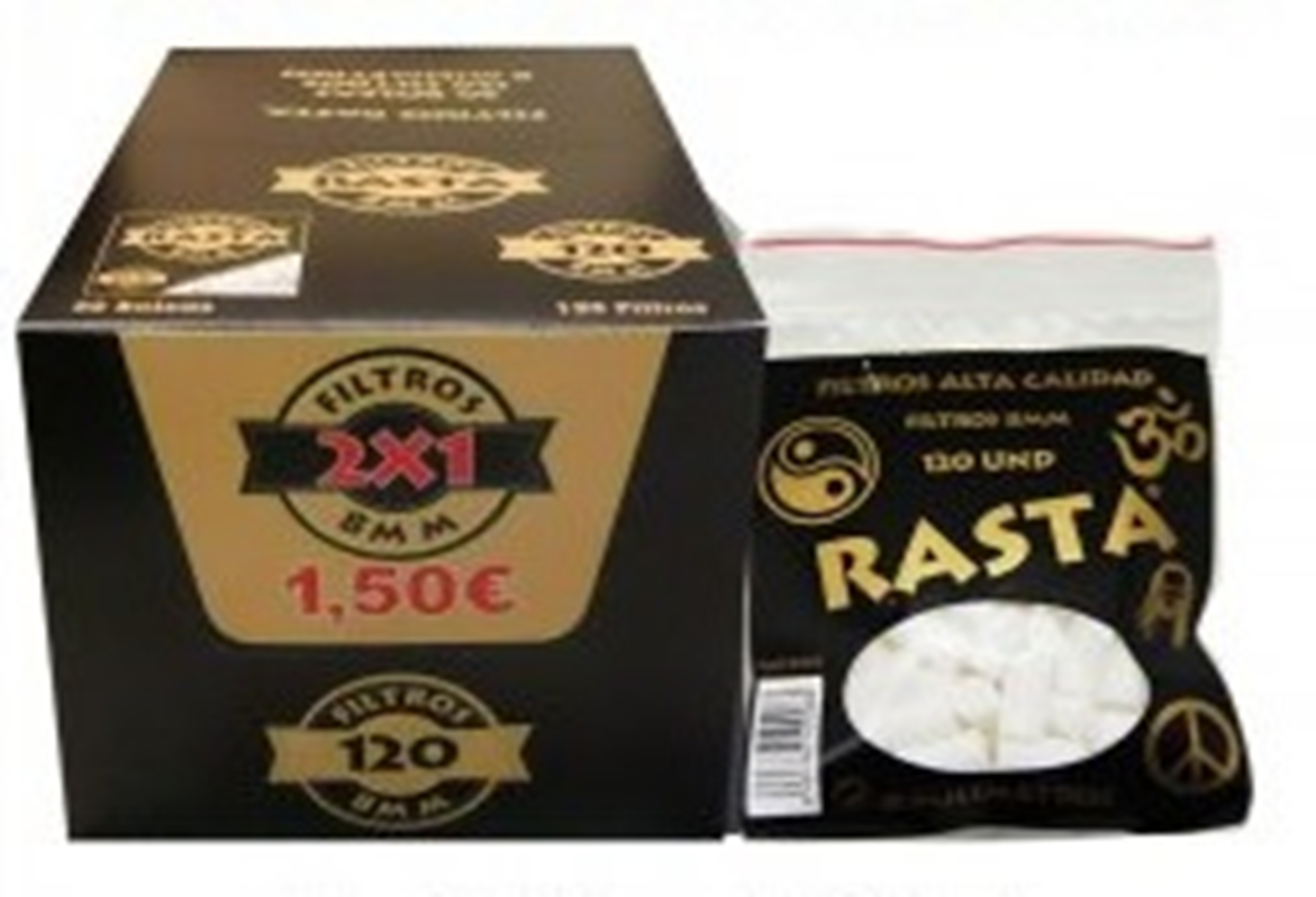 FILTROS CIGARRILLO RASTA BOLSA 120ud (30)