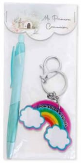 BOLIGRAFO+LLAVERO ARCO IRIS COMUNION