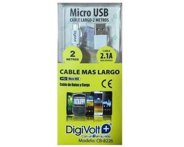 CABLE MICRO USB 2.1A 2m