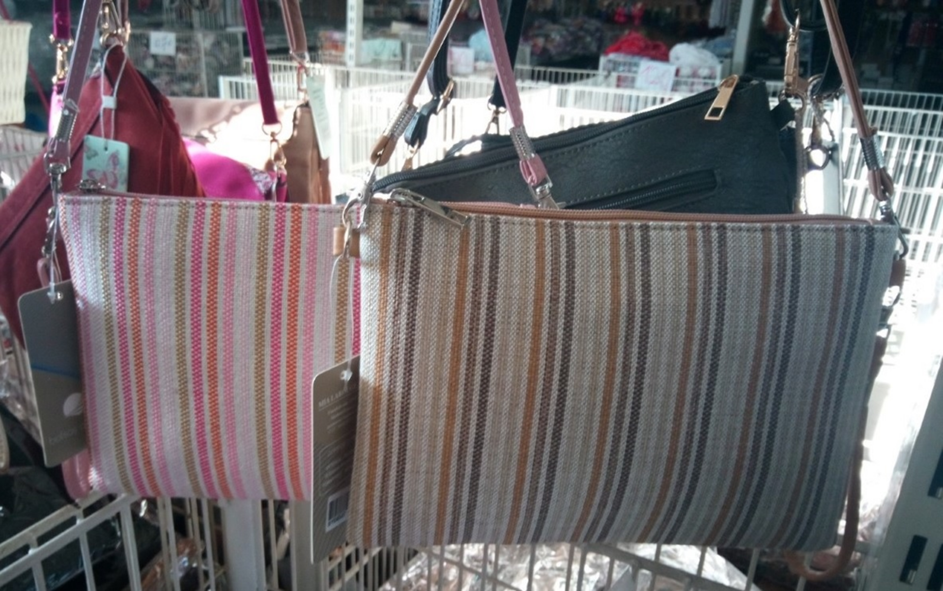 BOLSO CARTERA RECTANGULAR LISTAS