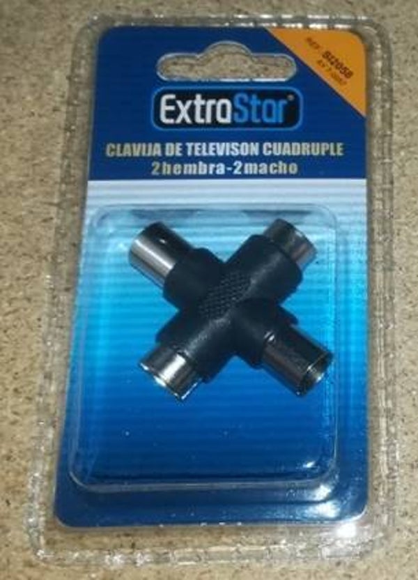 CONECTOR TV 2MACHO/2HEMBRA (12)
