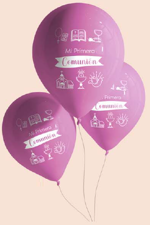 GLOBOS MI PRIMERA COMUNION 12ud NIÑA