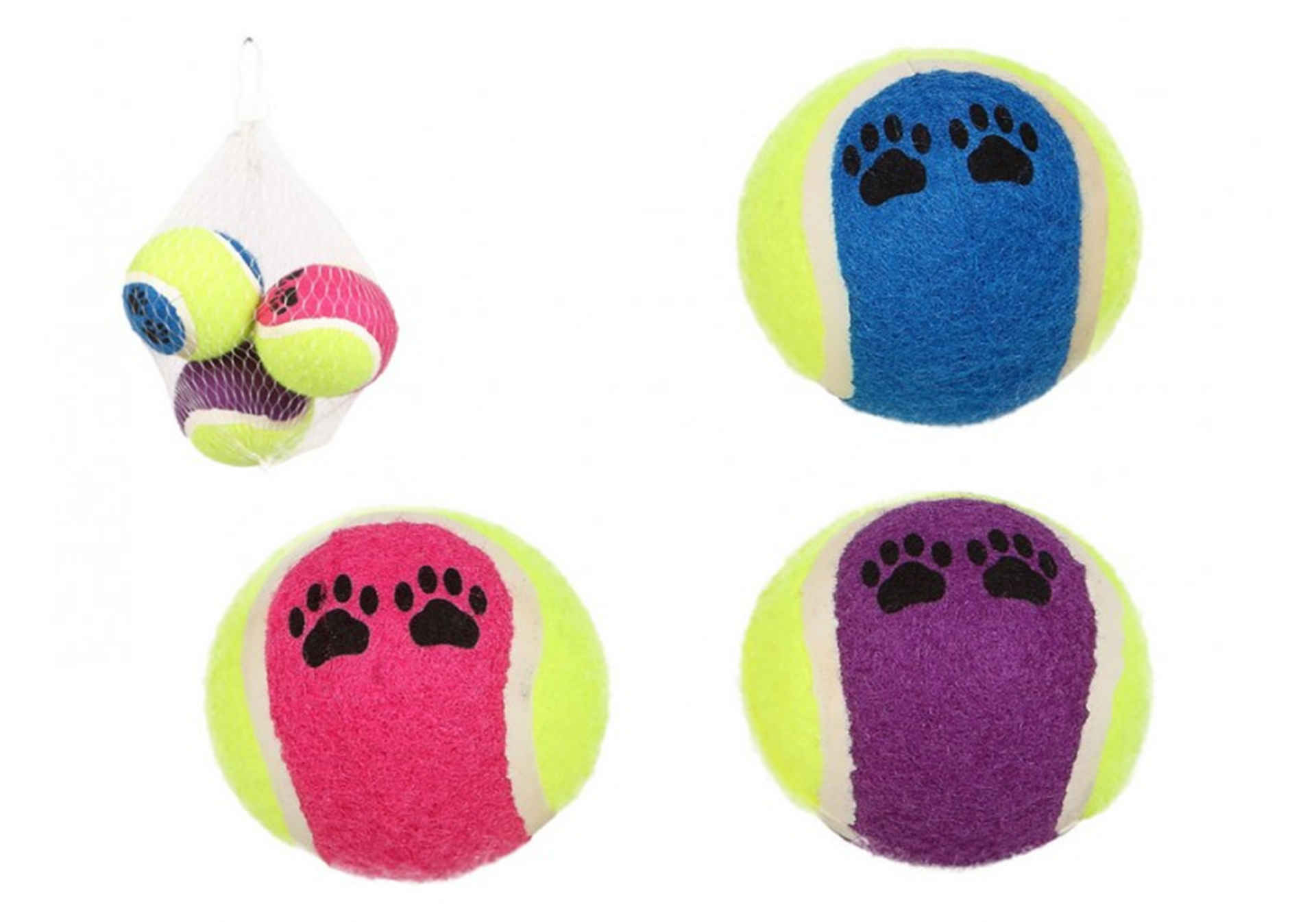 PELOTA TENIS MASCOTAS 3ud RED