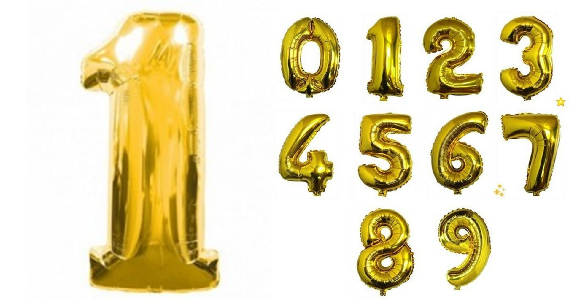 GLOBO NUMEROS DORADO POLIAMIDA 38cm (12)