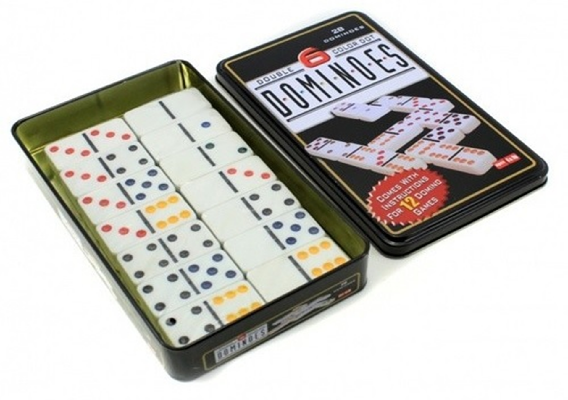 DOMINO MARFIL CAJA METAL