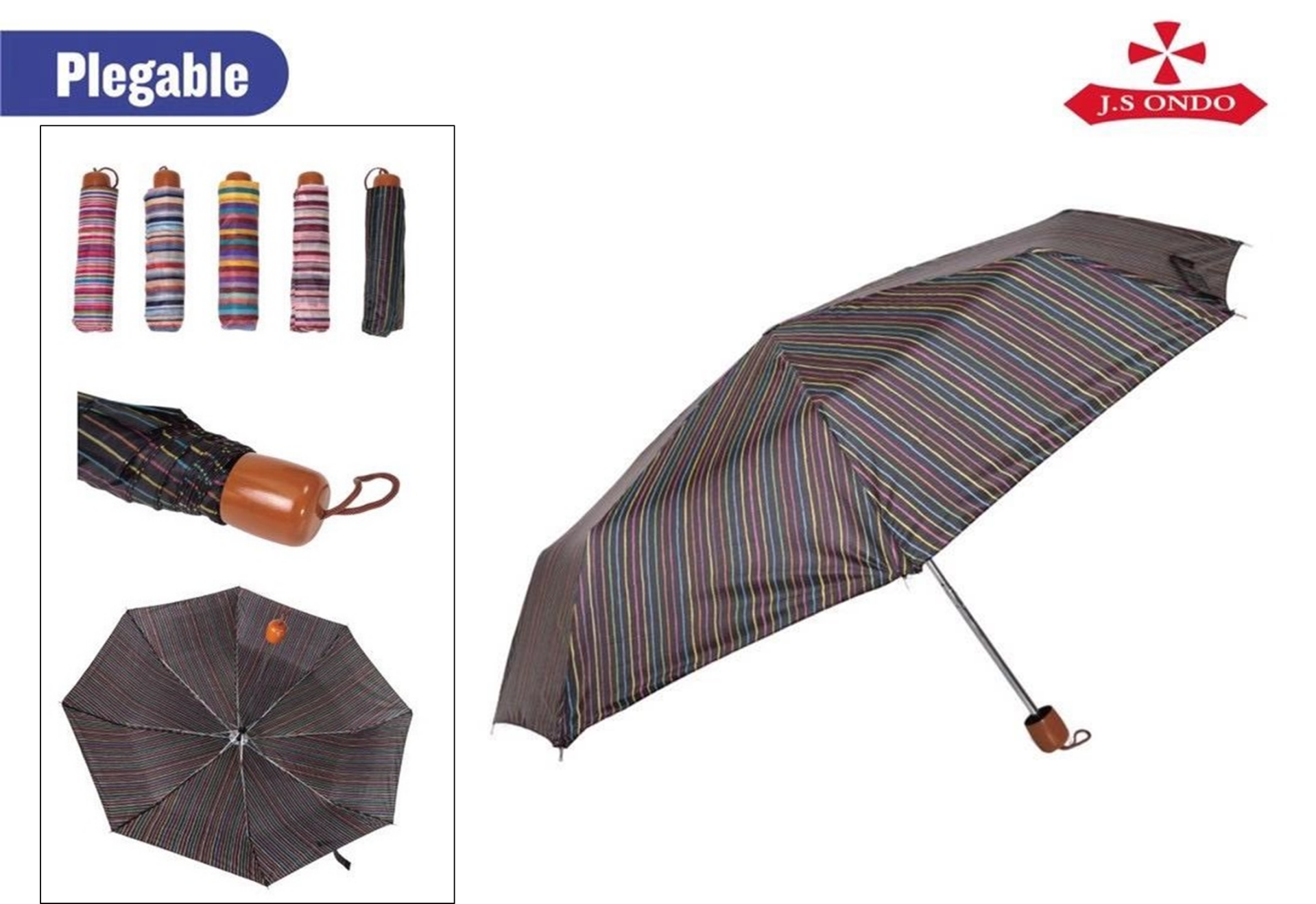 PARAGUAS UNISEX PLEGABLE LISTAS (12)