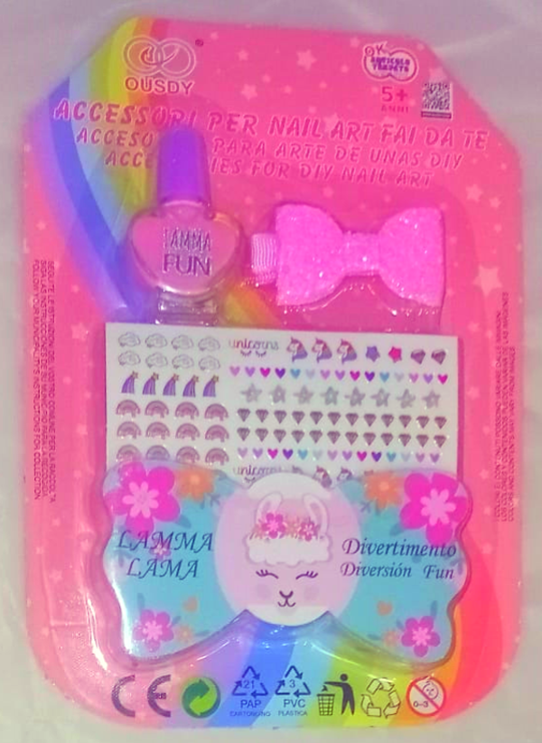 LACA UÑAS+PEGATINAS NAIL ART OUSDY