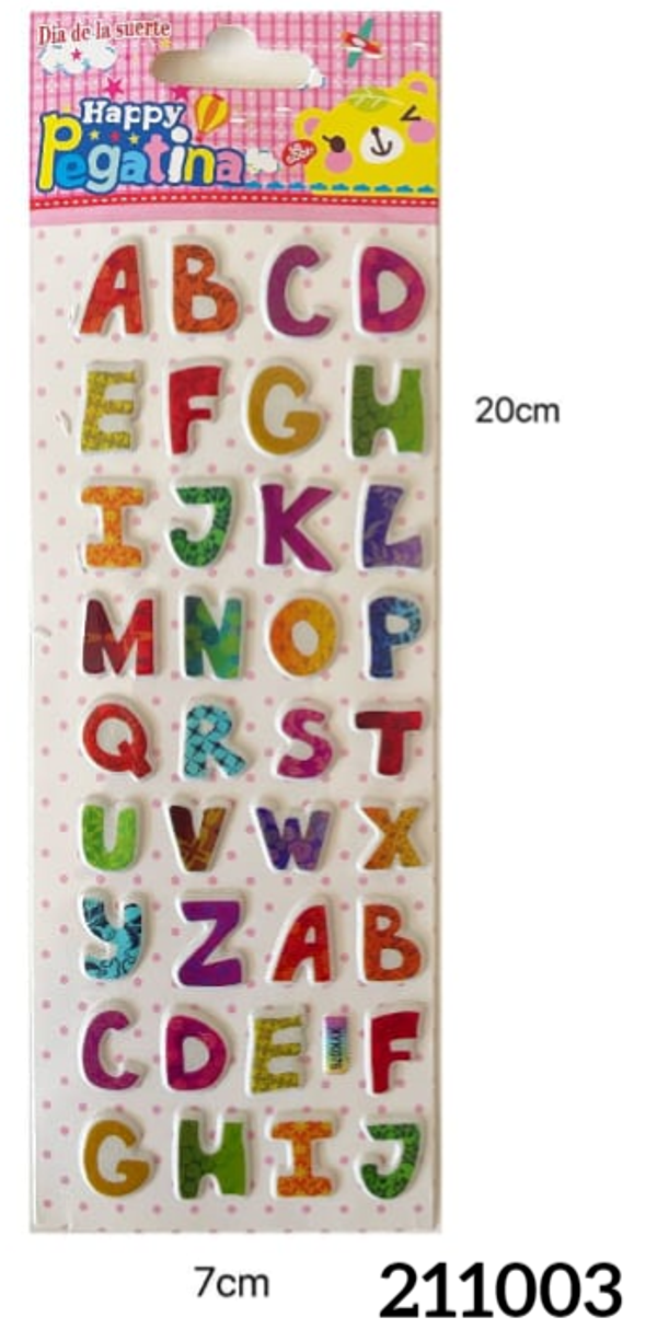 PEGATINAS LETRAS RELIEVE