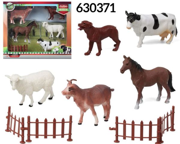 ANIMALES GRANJA 5pz CAJA
