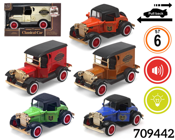 COCHE METAL ESCALA 1:32 LUZ/SONIDO