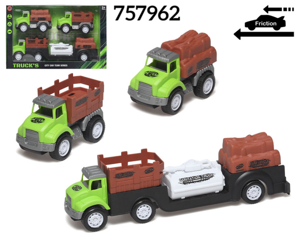 CAMION VERDE 3pz CAJA
