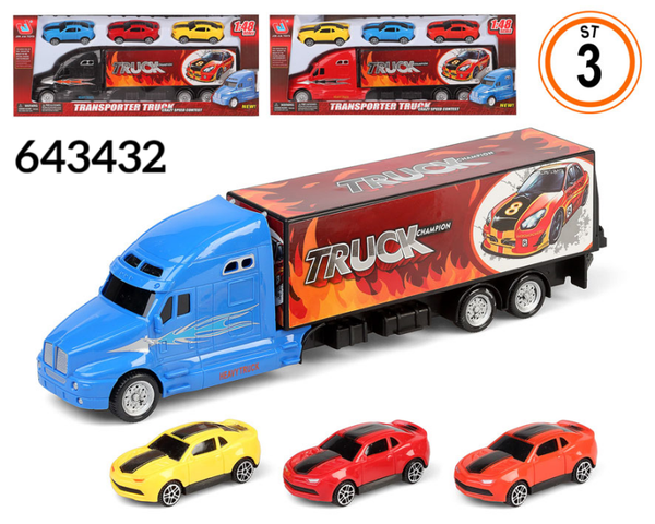 CAMION PORTA COCHES CAJA 3SURTIDOS