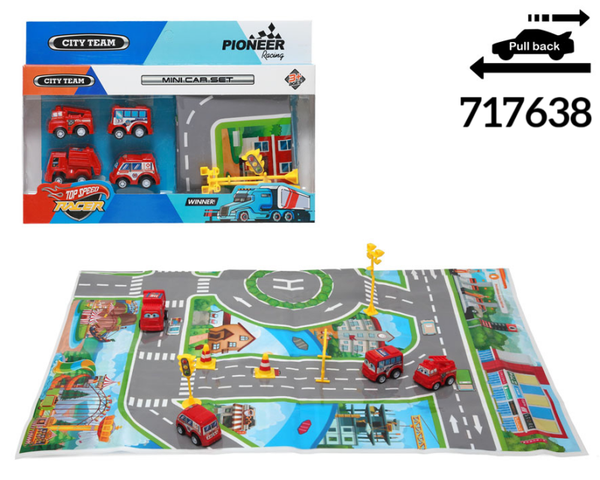 TAPETE CARRETERA 4CAMIONES CAJA