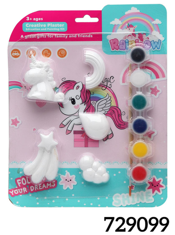 FIGURA UNICORNIO ESCAYOLA+PINTURAS